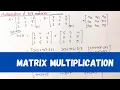 Matrix multiplication How to multiply 3X3 matrices
