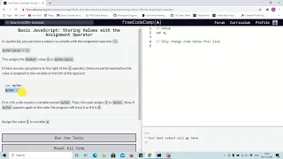 Lesson 3 - storing value with assignment operator