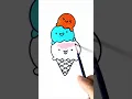 Easy Creative Ice Cream Cone Coloring - Step by Step Tutorial
