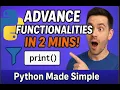 Learn Advance print function methods in python