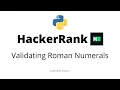 Validating Roman Numerals HackerRank Solution