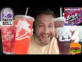 Taco Bell NEW Brisk Dragon Paradise Sparkling Iced Tea Dole Lemonade Strawberry Squeeze - Review