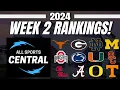 2024 Week 2 College Football Rankings - Top-25 After Week 1