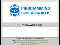 C Homework Help