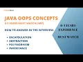 Practically Explained Java Abstraction Encapsulation and Polymorphism 0-3 years Must Watch