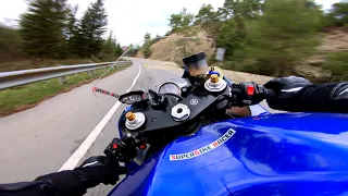the pure sound of yamaha r6 with quickshifter