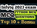 Infytq 2023 MCQ Infytq python mcq how 2023 questions Infytq questions How to crack infytq