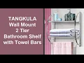 TANGKULA Wall Mount 2 Tier Bathroom Shelf Features