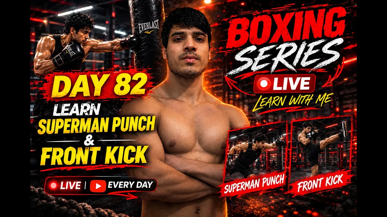 DAILY Boxing Skills Live| superman punch and Front kick 2026-10-25 13:58