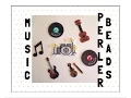 6 In 1 Music Perler Beads Tutorials Guitar Drums Notes Electric Guitar Violin and Records