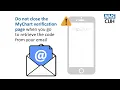 MyChart Two Step Verification email
