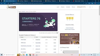 Starter 76 Codechef Solutions Read Pages 400 m race Redistributing Chocolate Zero String