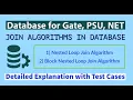 76 Join Algorithms Nested Loop Join Algorithm Block Nested Loop Join Algorithm Database