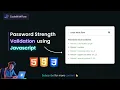 Build a Password Strength Checker Using JavaScript Beginner JS Project