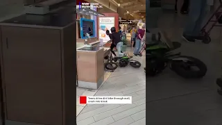Police arrest teens following dirt bike mall stunt