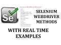Selenium Tutorials Selenium WebDriver Methods with examples-PART 1