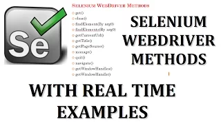 Selenium Tutorials Selenium WebDriver Methods with examples-PART 1