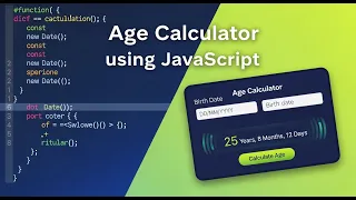 Age Calculator using JavaScript HTML CSS JS Project for Beginners