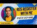 Register for the RE5 exam with Me - Step by step guide