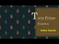 Twin Prime Numbers in java Using BlueJ With Code