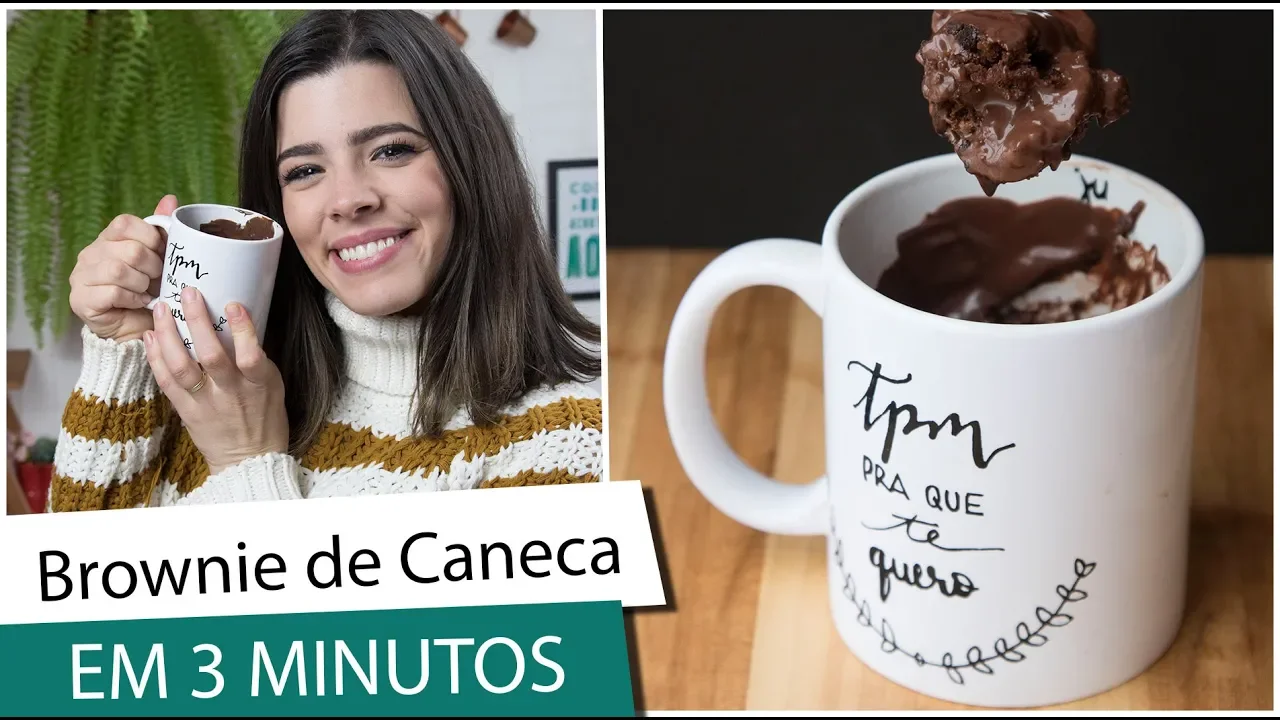 RECEITA DE BROWNIE DE CANECA EM 3 MINUTOS COM JU FERRAZ (2018)