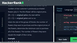 HackerRank Interview Prep Greedy Florist - Greedy Algorithm Solution