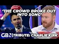 Download Lagu ‘We will pick up his torch!’ | Emotional Charlie Kirk tribute by UK Turning Point Executive