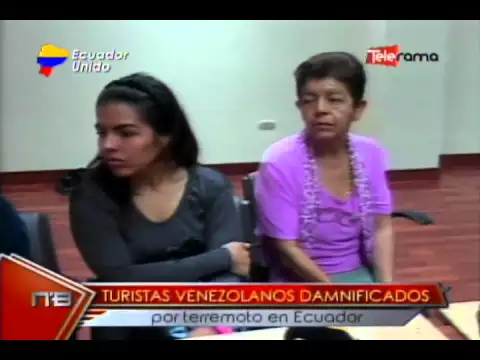 Turistas venezolanos damnificados por terremoto en Ecuador