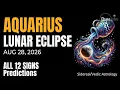 Lunar Eclipse in Aquarius Shatabhisha Nakshatra - Aug 28 2026 Predictions for All 12 Signs