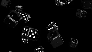 Sci-Fi Black White Amoled OLED 12 Hours 4K Falling Dice Background