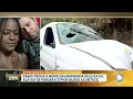 Homem capota o carro após levar facada da namorada por chamá-la pelo nome da ex