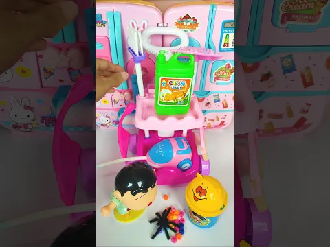 Bathroom Cleaning Spiders and Candies Playset Toys, Satisfying With Unboxing ASMR Videos Pinky Toys