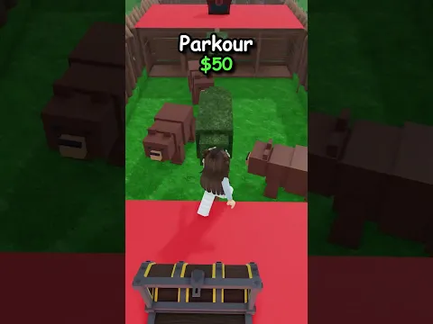Parkour $1 vs $100 π±π€! #99nightintheforest #roblox #usa