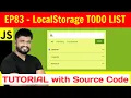 Ep82 - Javascript LocalStorage To-Do List Tutorial Source Code