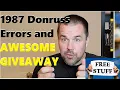 1987 Donruss Errors and AWESOME GIVEAWAY