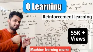 Q-Learning in machine learning Q table Q values Q Learning Reinforcement learning Lec-35