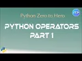 Python Operators - Part1 Python Beginner Tutorials An IT Professional