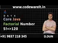 Day 5 Java Program Factorial Number using recursion or recursive method