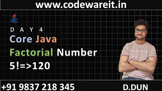 Day 5 Java Program Factorial Number using recursion or recursive method