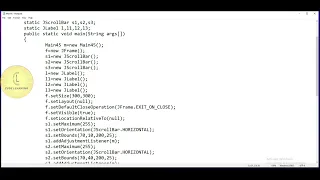 Java Swing class JScrollBar add AdjustmentListener CodeLearning