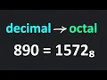Convert decimal to octal EASY