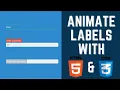 Animate Labels with HTML CSS
