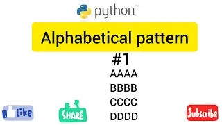 Python Alphabetical pattern program part 1