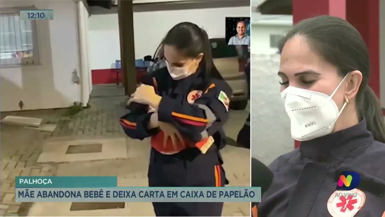 Mãe abandona bebê e deixa carta em caixa de papelão