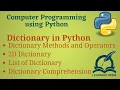 Python Programming Basics to Advanced Dictionary in Python Lab 24