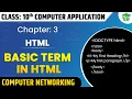 Class 10 Computer Application Basic HTML Elements Chapter 3 - Term Exam
