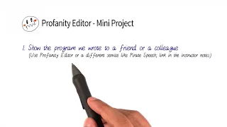 Lesson 2c Use Classes - Profanity Editor 18 Profanity Editor Mini Project Python Programming