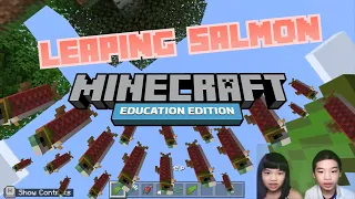 How to Code MINECRAFT LEAPING SALMON in Minecraft Education Edition with PYTHON