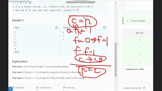 Alternating Binary String ALBS Codechef STARTERS 130 Full Solution with code