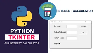 Interest Calculator using Python GUI tkinter project